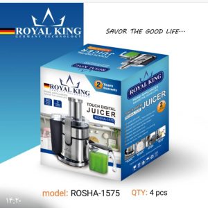 آبمیوه گیری تک کاره رویال کینگ کامل فلزی مدل ROSHA-1575